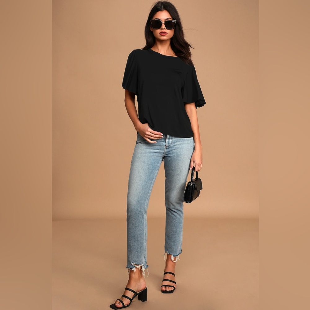 Say It Right Back Flutter Sleeve Tee